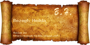 Bezegh Hedda névjegykártya